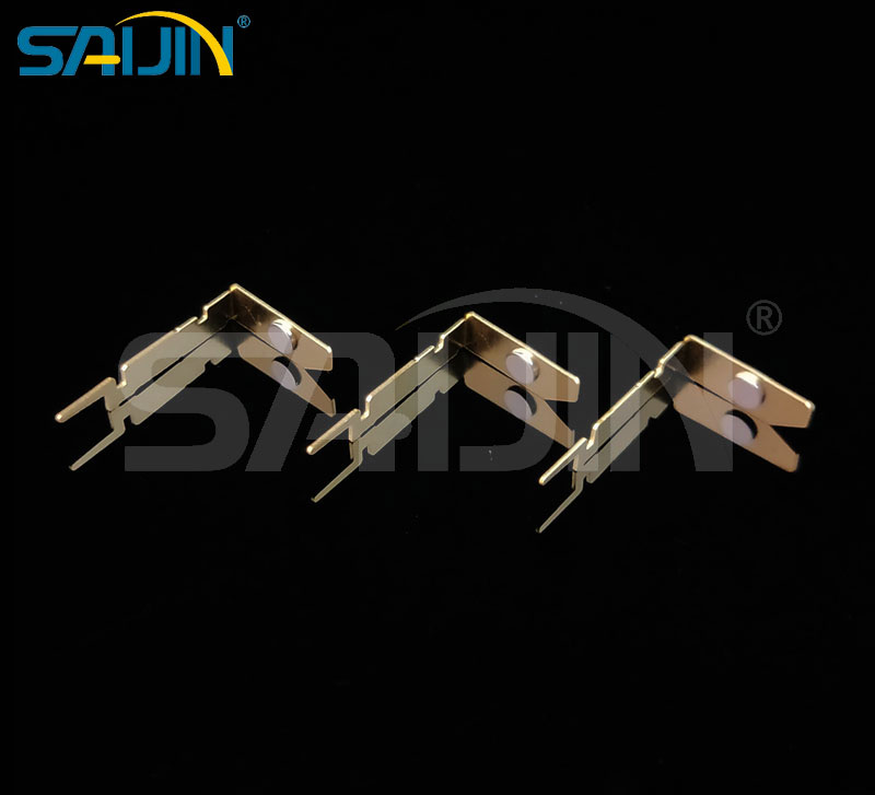 開關(guān)繼電器溫控器配件黃銅沖壓件鉚接銀觸點(diǎn)
